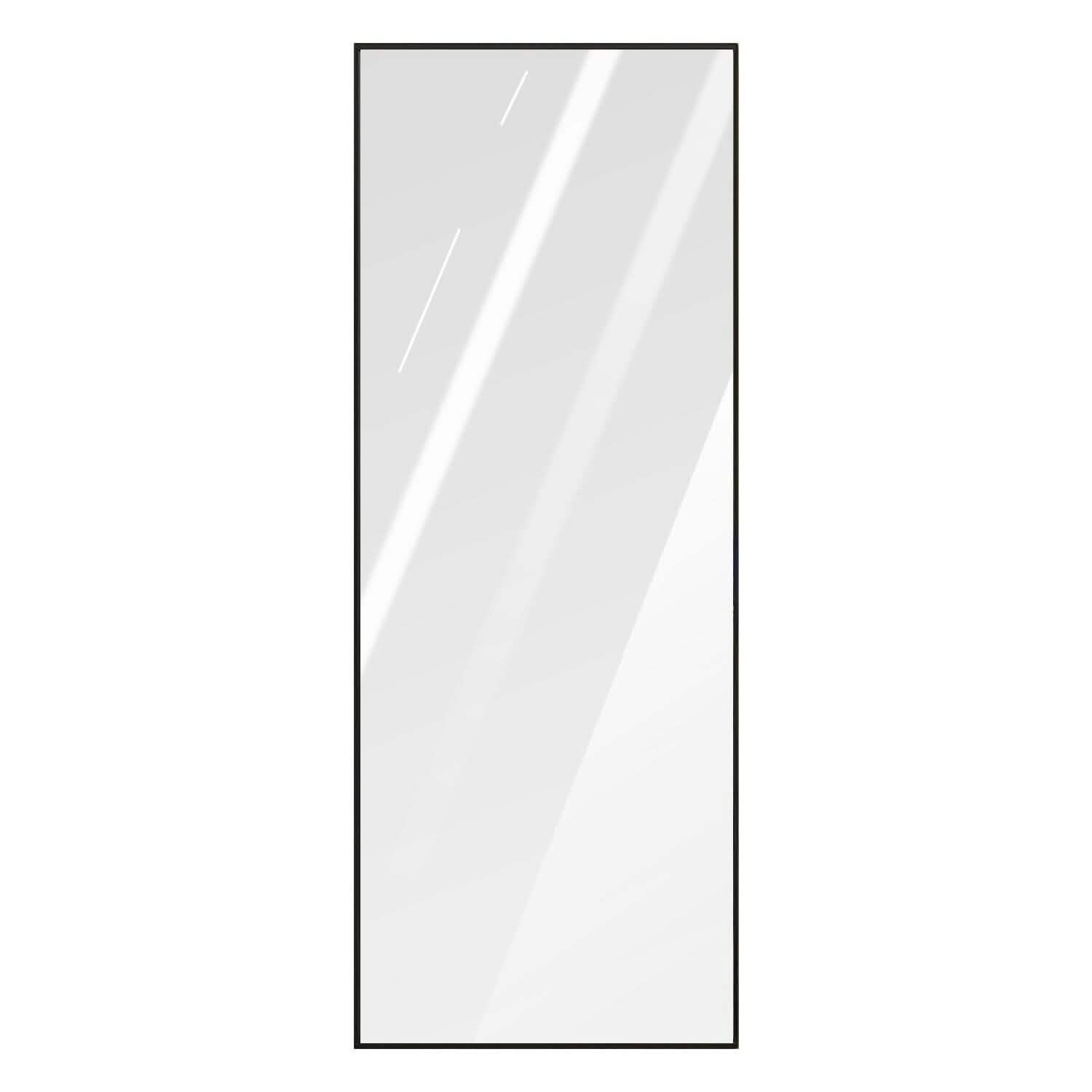 Full Length Mirror Aluminum Alloy Wall Mirror Free Standing Floor - x Black
