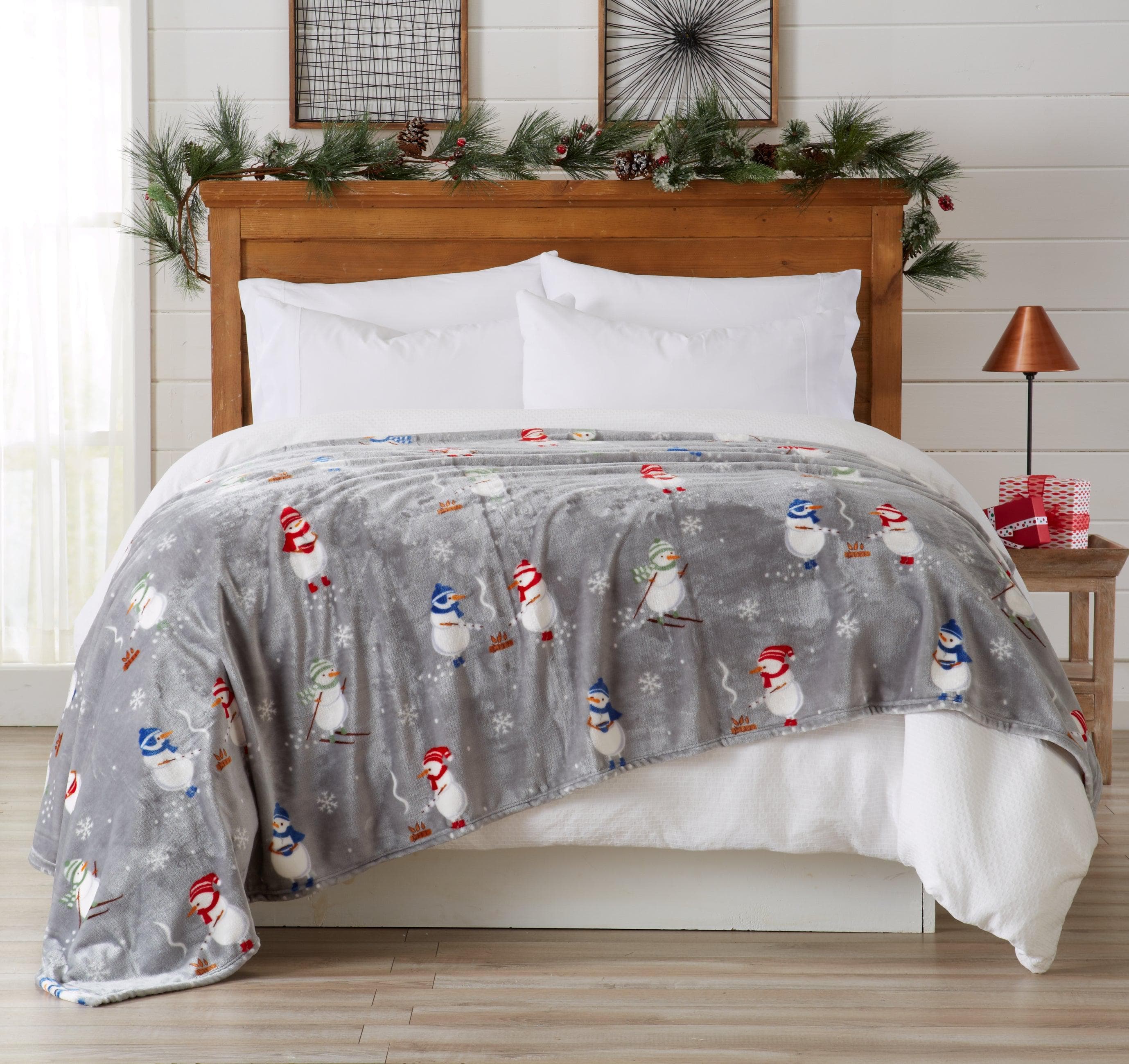 Velvet Throw Blanket - Pearl Collection - " x " Throw Snowman