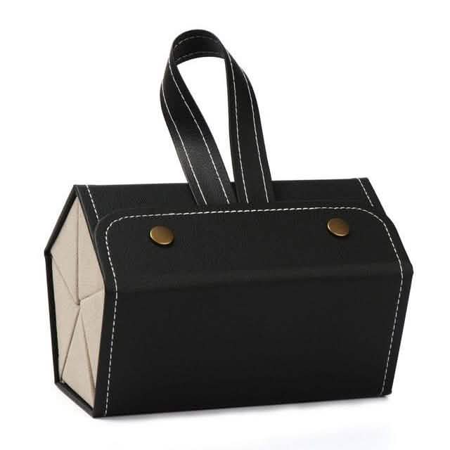 Leather Multiple Glasses Storage Case - Black Five Pairs
