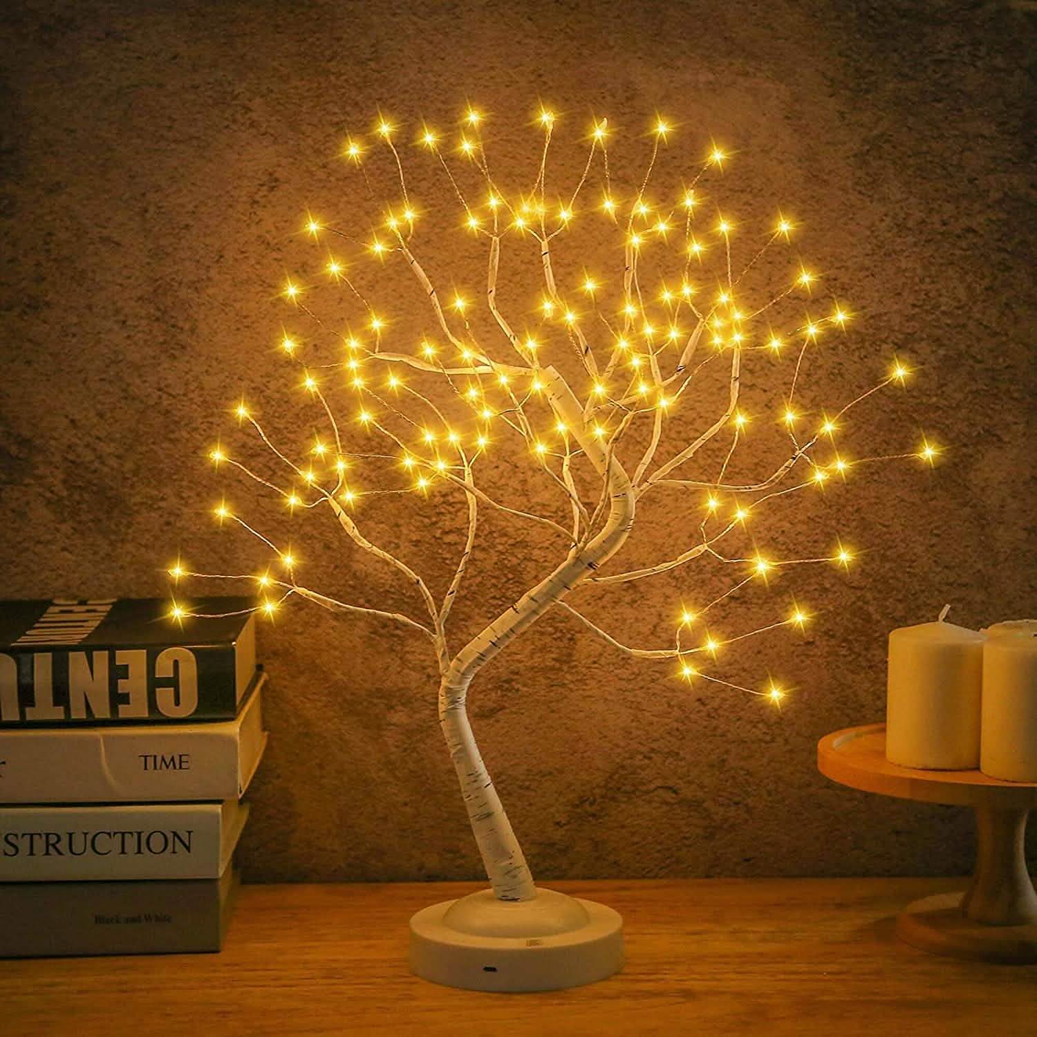 LED Artificial Twig Tree Light Tabletop Bonsai Lamp - LED