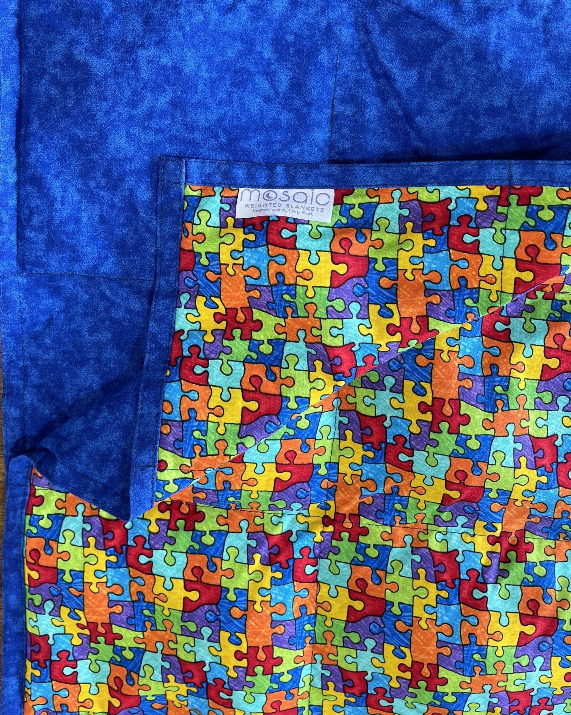 Puzzle Pieces Weighted Blanket - Throw "x" lbs