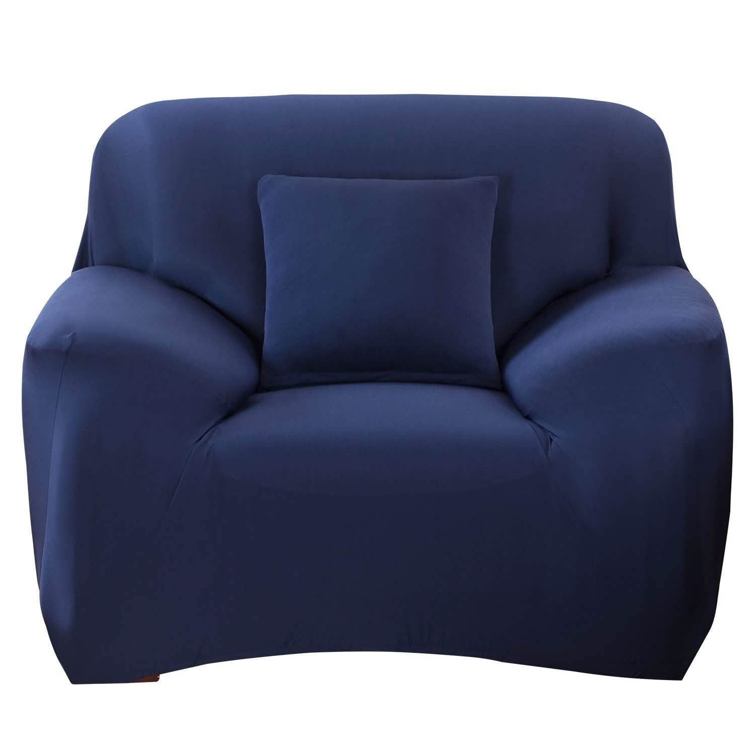Printed Stretch Sofa Cover - Chair Navy Blue