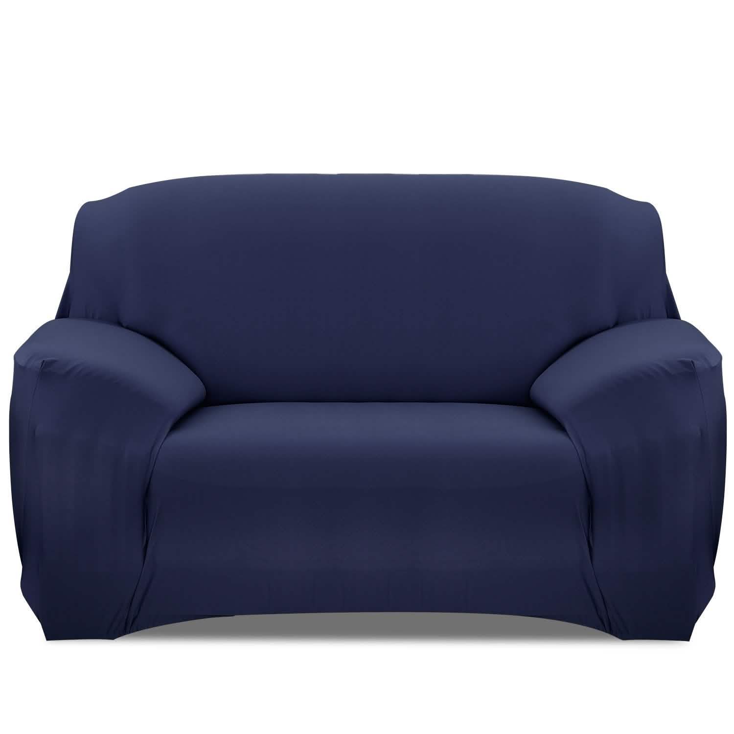 Printed Stretch Sofa Cover - Loveseat Navy Blue