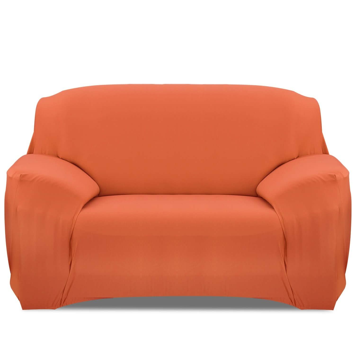 Printed Stretch Sofa Cover - Loveseat Orange