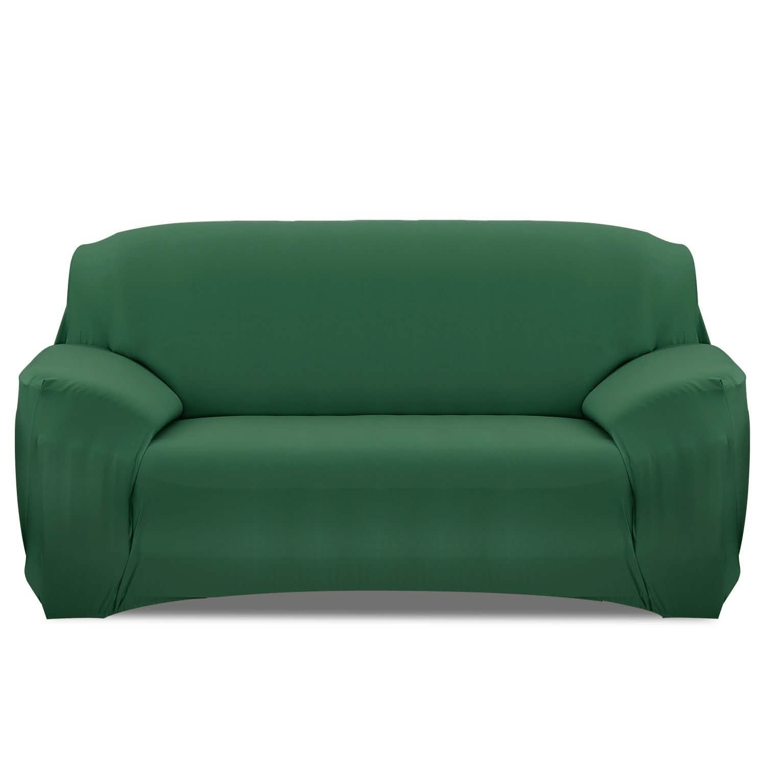 Printed Stretch Sofa Cover - Sofa Dark Green