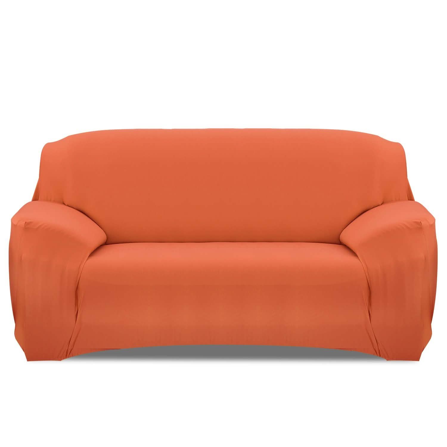 Printed Stretch Sofa Cover - Sofa Orange