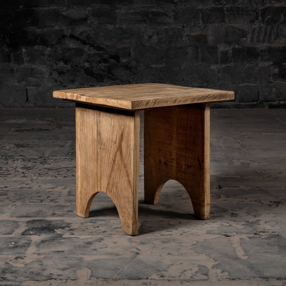 Reclaimed Solid wood bed side table - ** Bleach + Leqar