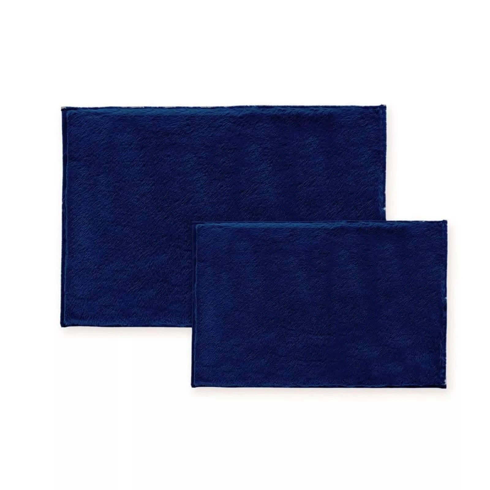 -Piece Set: Bibb Home Piece Faux Fur Plush Bath Mat Set
