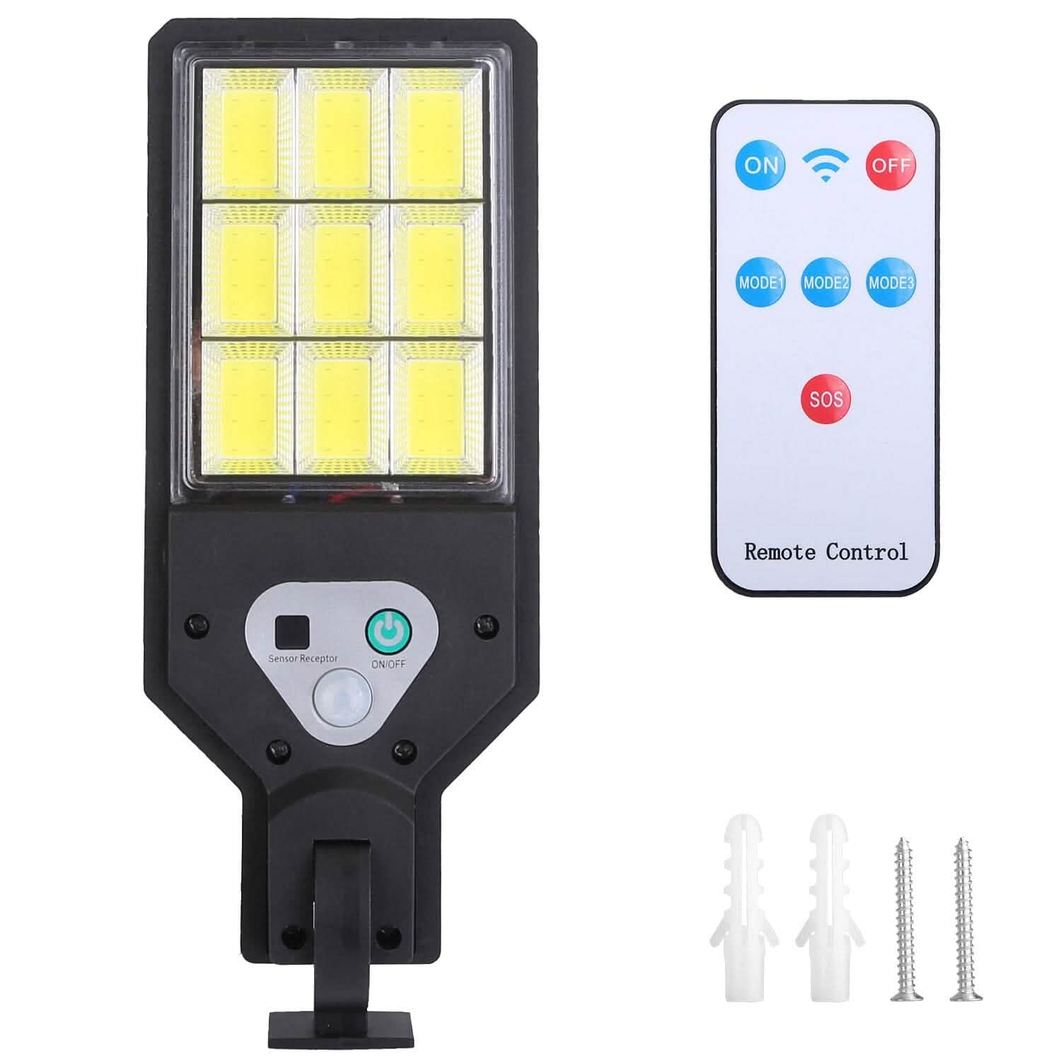 Solar Wall Light Outdoor Beads PIR Motion Sensor Remote Control Wireless Lamps - LED