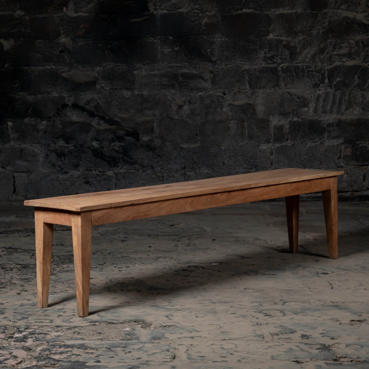 Timeless Tappered Bench - ** Inches Light Walnut