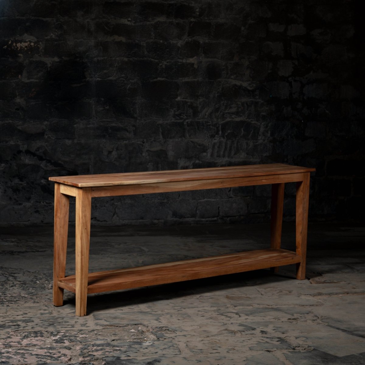 Timeless Tappered Console - ** Inches Light Walnut