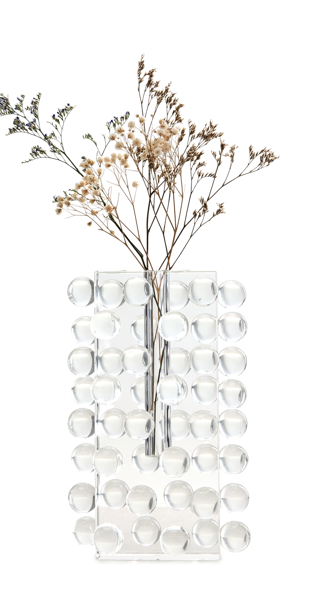 Tizo Design Large Crystals Glass Tall Vase Clear One