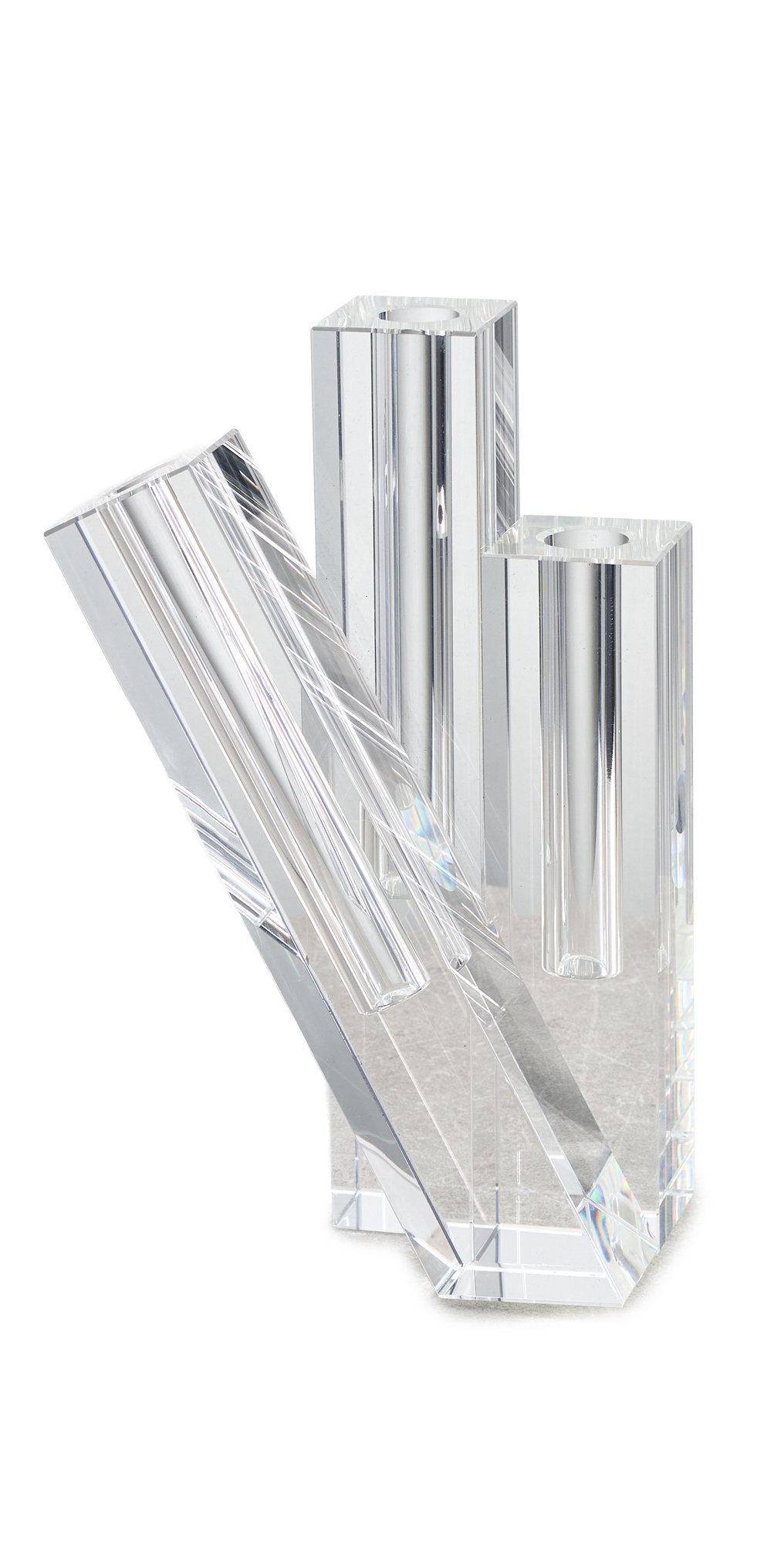 Tizo Design Crystal Glass Triple Bud Vase Clear One