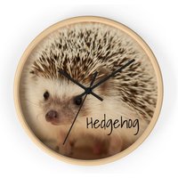 Sweet Adorable Hedgehog Wall Clock