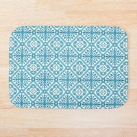 Watercolor Blue Bath Mat