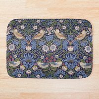 William Morris Strawberry Thief Design Bath Mat