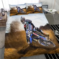 Motorcycle Racing Bedding Set Quilt Duvet Cover