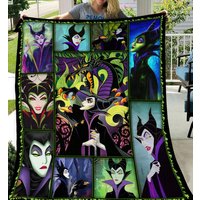 Malefi.cent Villain Cartoon Blanket, Evil Fairy Fleece Blanket For Bed, Sofa
