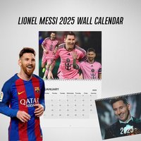Lionel Messi Wall Calendar, Fan Gift, Sza Merch, Messi Art, Christmas Gift, Birthday Gift