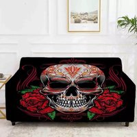 Skeleton Love Mark Stretch Sofa Cover Lounge Couch Slipcover Recliner Protector