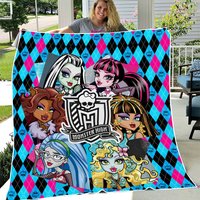 Monster High Flannel Blanket Soft Bed Sofa Throw Birthday Gift For Kids