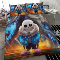 Funny Cartoon Gift Undertale Sans Full Bedding Duvet Cover Set