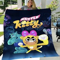 Battle Kitty Throw Blanket Gifts Bed Couch
