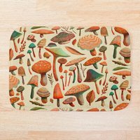 Mushroom Picking Bath Mat