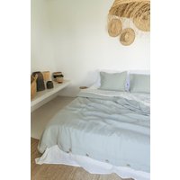 Linen duvet cover in Sage Green