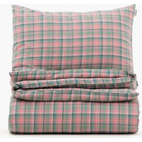 Vintage Brushed Cotton Pico Check Duvet Cover Set [Green]