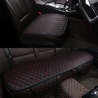 Yuanmheng PcPcs Car Front Rear Seat Leather Cover Pad Mat Cushion with Pocket