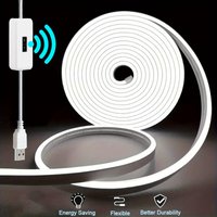 Motion Sensor Neon LED Strip Light Dimmable Switch IP Waterproof DIY Sign V B Flexible Ribbon Lamp For Room Backlight Decor