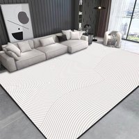 Living Room Rug Large Size Gorgeous Gold Frame Design Bedroom Rug Plush Thickened Machine Washable Thickened Underlay Interior Decorative Rug