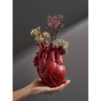 Gothic Anatomical Heart Resin Vase, Realistic Wicked Design, Vintage Decorative Flower Stand For Indoor & Outdoor Use, Gothic Home Decor