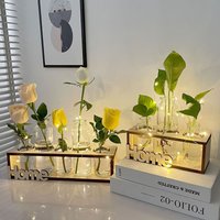 [ Repurchases] Creative Green Ivy Glass Vase Flower Planter, Office Desktop D, Hydroponic Plant Container