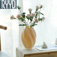 Luminous Art Malt Sugar Vase - Glass Flower Arranger For FreshDried Blooms & Living Room Decor