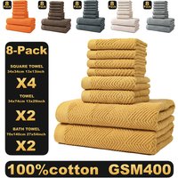 ​-Piece % Cotton Towel Set - Ultra Soft & Highly Absorbent Includes Bath Towel Hand Towel & Washcloth Luxury Hotel & Home Use​​