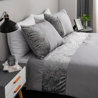 Modern Minimalist Bedding Set Light Gray & Dark Gray Duvet Cover + Pillowcases - gsm Synthetic Fiber With Reactive Dyeing