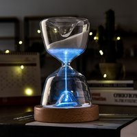 Directly From The Manufacturer: Glass Timer With Light, Remote Control, -minute Sleep Companion Lamp, Creative
