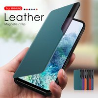 Original Mirror Smart View Leather Flip Cover for samsung s ultra s plus s lite light s plus s Case splus slite Case