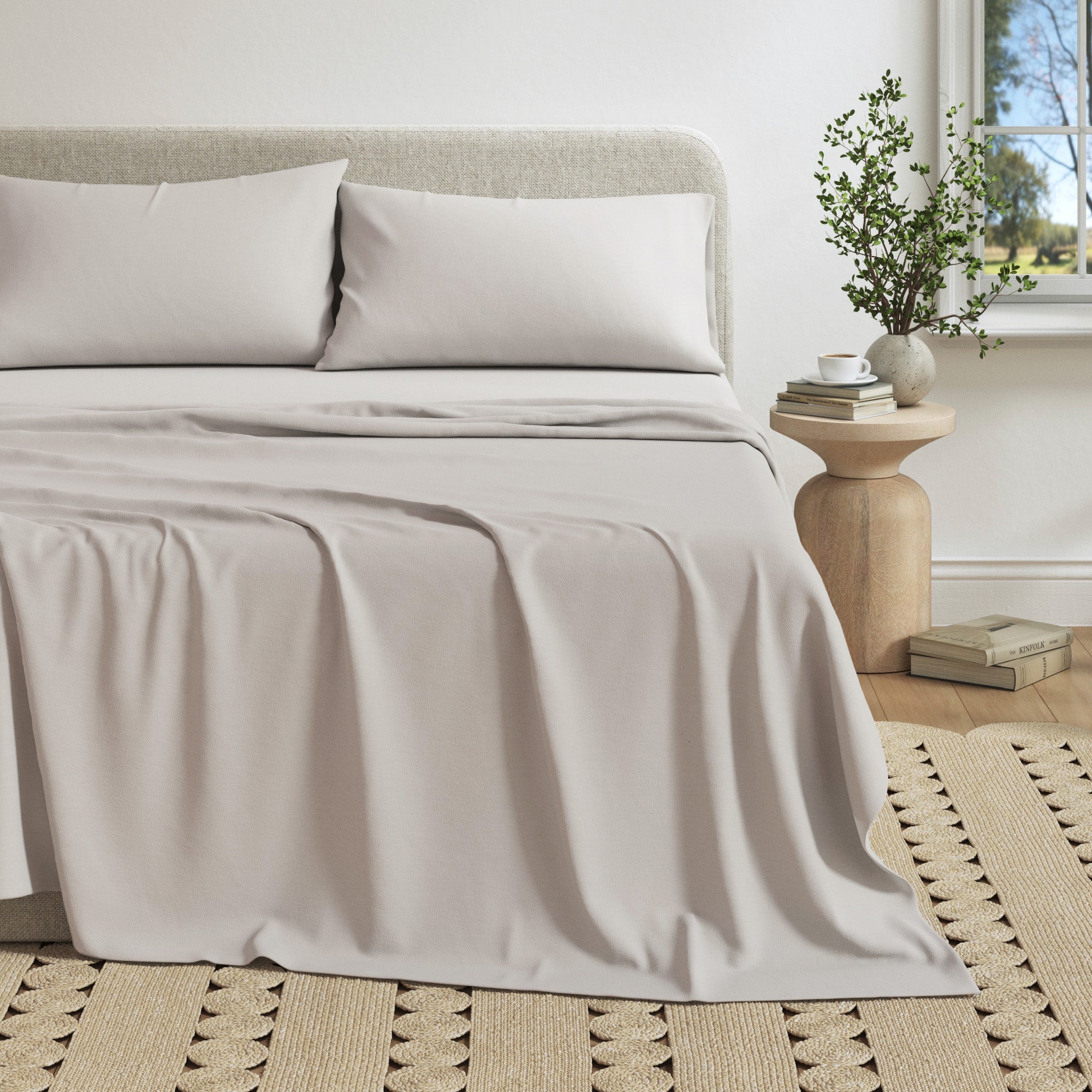 -Piece Jersey Sheet - Carmen Collection - Twin Twin Light Grey