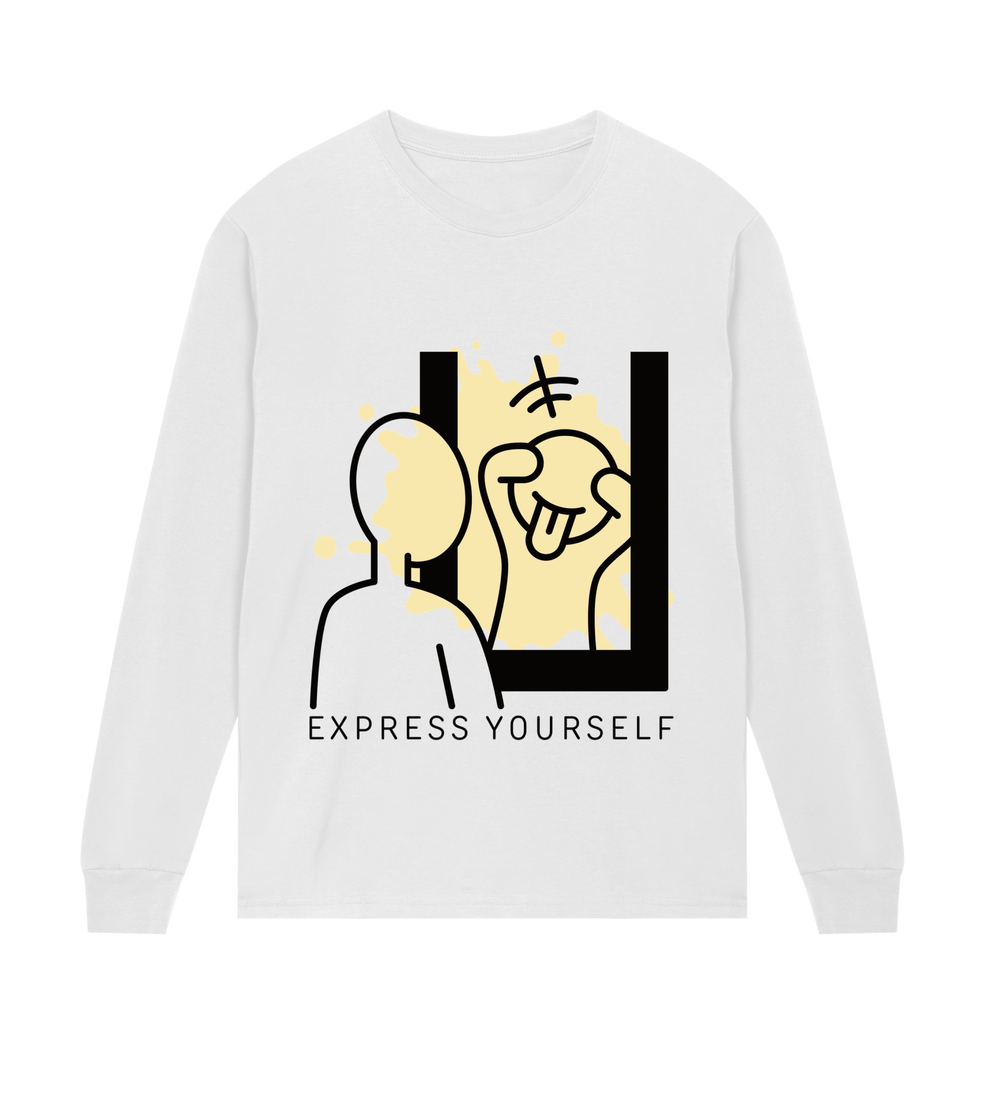 Mirror Moments - Fun and Bold Tee - White M men