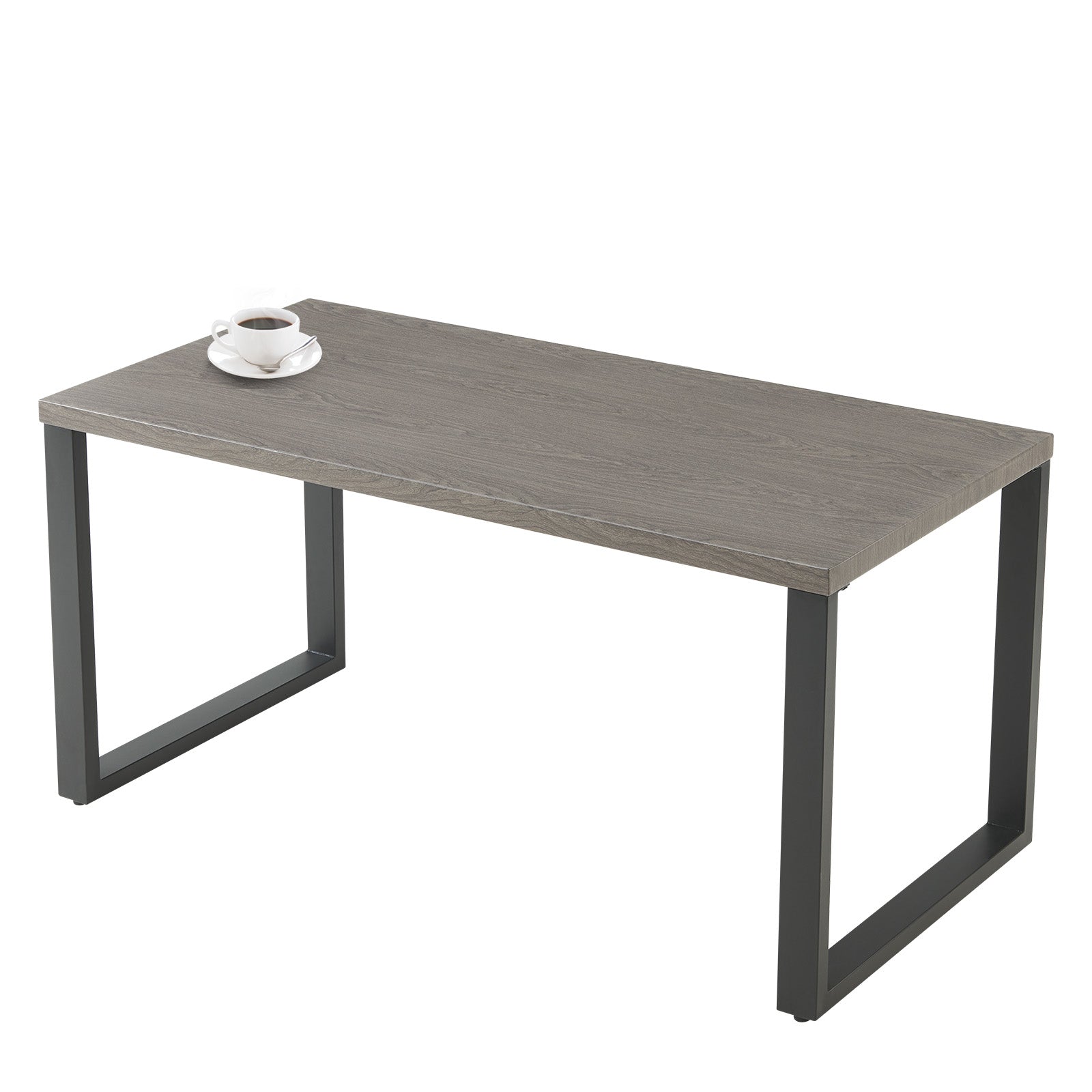" Rectangular Metal Patio Coffee Table, Storage Shelf, GRS Series