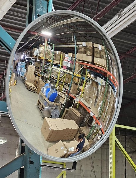 ” Acrylic Outdoor Convex Mirror With Plastic Back, Round Security Mirror