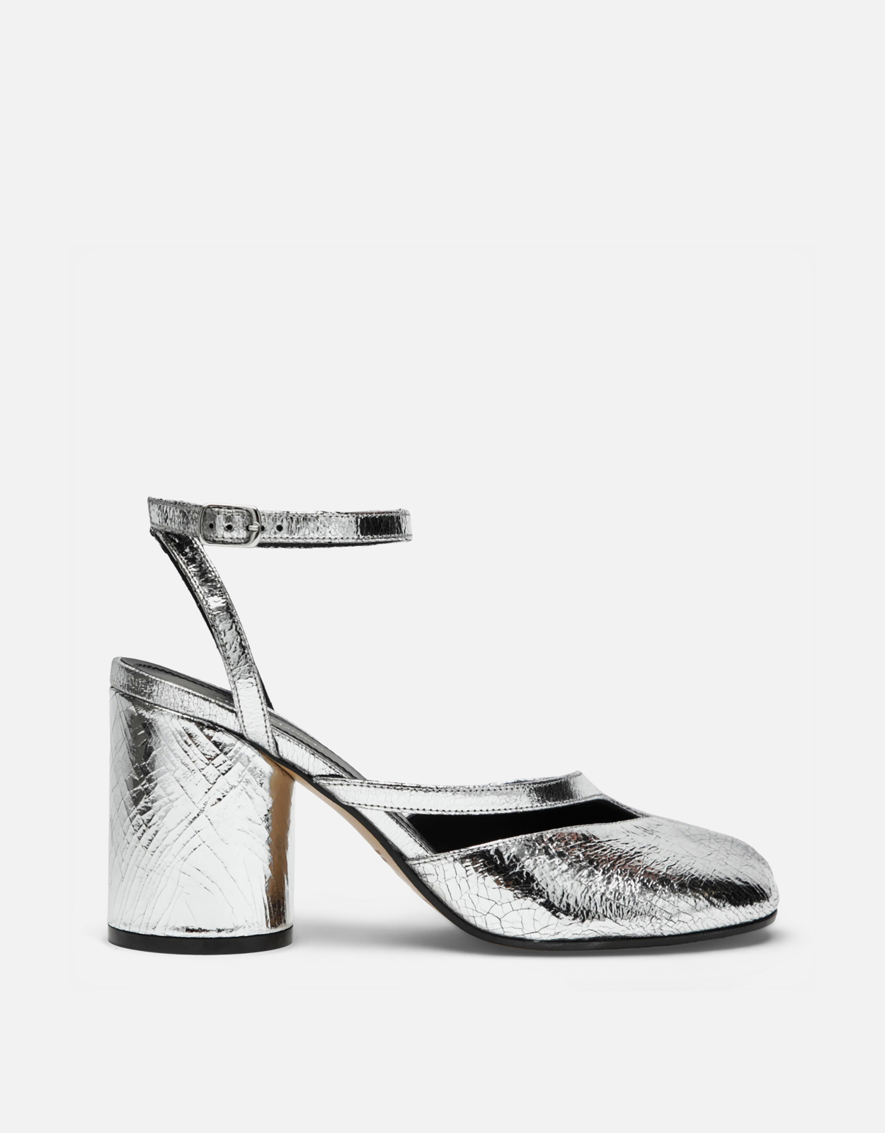 Maison Margiela Tabi Calf Leather Broken Mirror Finish Sandals - IT .