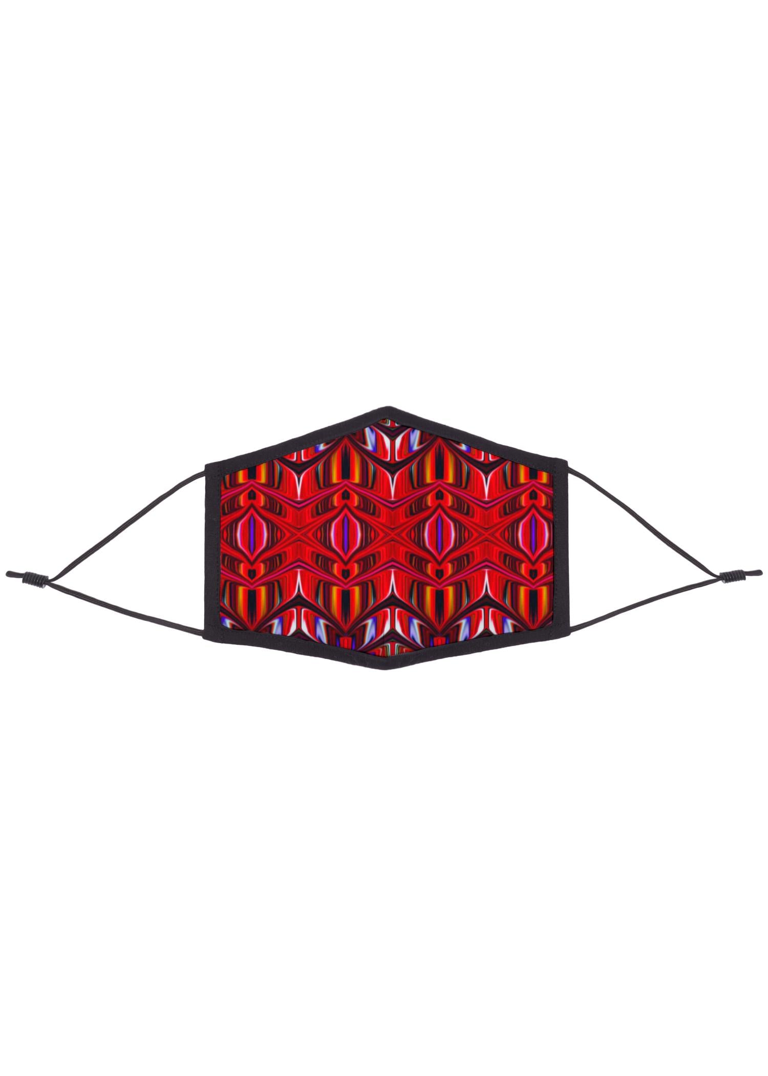 Eco REPREVE Mask - Artist Print - Red Rug Pattern