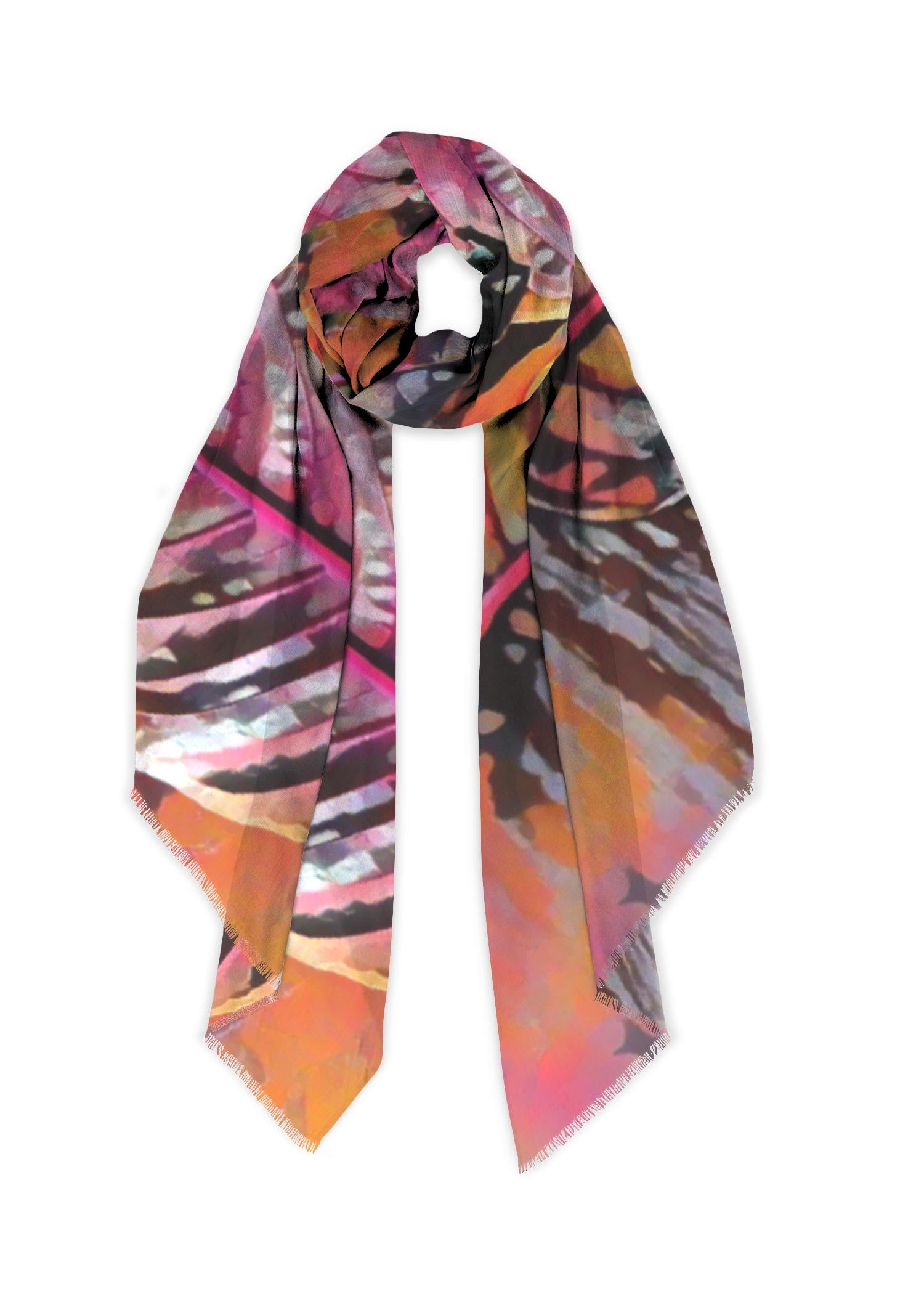 Modal Scarf - Leaves On Table