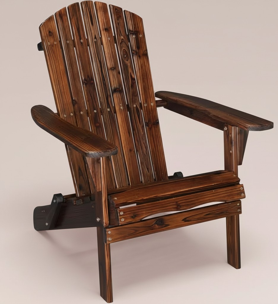 Folding Adirondack Chair Outdoor Patio Yard Deck Beach Lawn