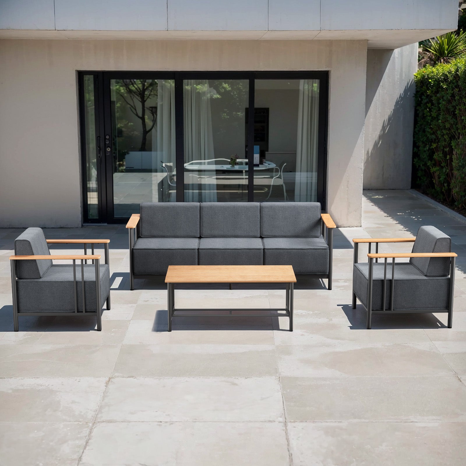 -Piece Patio Set Sofa, Chairs & Coffee Table, BINGLI Series