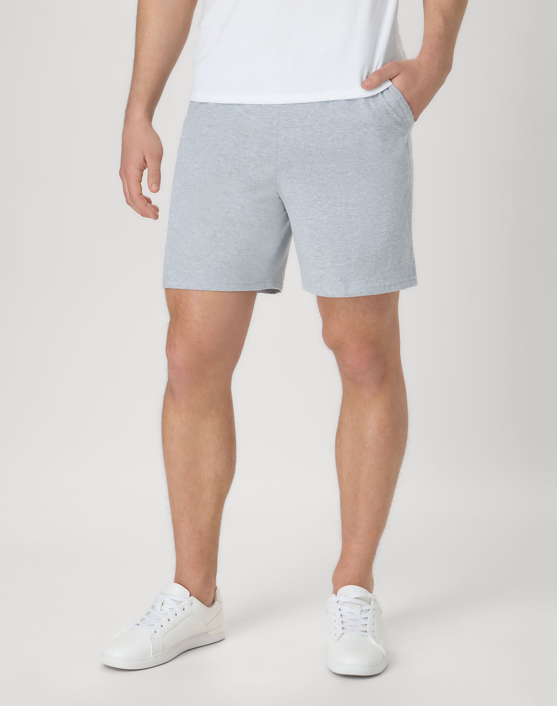 Hanes Originals Men's Cotton Shorts, " Light Steel